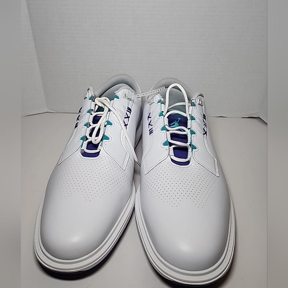 Nike Air Jordan ADG 5 Golf Shoes FQ6642 100 Men's Size 12 White Grape Ice - Picture 2 of 6